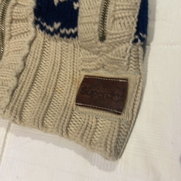 SUPERDRY Women’s Knitwear Wool Blend Chunky Sherpa Jacket Size Small - Picture 8 of 8